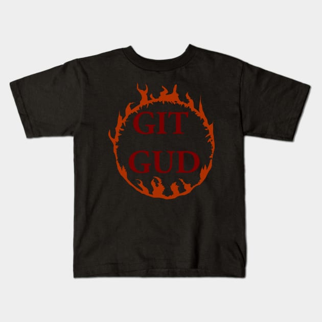 Git Gud Kids T-Shirt by raulchirai